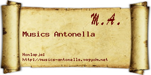 Musics Antonella névjegykártya